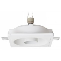 MIATEE FLEXI 1X35W GU5,3 Stropní vestavné bodové svítidlo, nastavitelný směr svícení, těleso sádra bílá, pro žárovku 1x35W, GU5,3, 12V, IP20, tř.2. rozměry 170x170x55mm