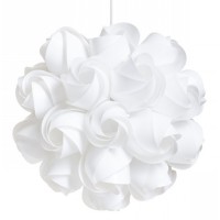 ROSEMARE PENDANT 1X28W E27 Závěsné svítidlo, základna plast bílá, stínítko plast bílá tvar květů, pro žárovku 1x28W, E27, 230V, IP20, tř.1. rozměry těleso d=340mm h=314mm, včetně závěsu l=1350mm, lze zkrátit