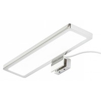 NIRUPEDE LED 1X8W IP44 Svítidlo montáž na hranu zrcadla, těleso kov, povrch chrom lesk, difuzor plast mat, LED 1x8W, teplá 3000K, 300lm, Ra80, 230V, do koupelny IP44, tř.2. rozměry 244x60x10mm, svítí nahoru/dolů