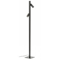 GRUMER STAND LAMP LED 2X3W Stojací lampa, nastavitelný směr svícení, těleso kov, povrch lak černá mat, krycí sklo čiré, LED 2x3W, teplá 3000K, 220lm, Ra80, 230V, IP20, tř.2. rozměry 220x220x1560mm