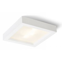 MENTINER 3X28W E27 Stropní přisazené svítidlo, těleso sádra, povrch bílá, difuzor sklo mat, pro žárovku 3x28W, E27, 230V, IP20, tř.1. rozměry 445x445x80mm