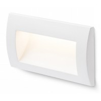 NEBUTA LED 3W, IP65 Vestavné venkovní svítidlo do stěny, základna kov, povrch lak antracit/bílá mat, difuzor plast mat, LED 1x3W, teplá 3000K, 90lm, Ra80, 230V, IP65, tř.1. rozměry 140x70x71mm, svítí dolů