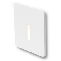 MIRANA SQUARE LED 1X1W Vestavné zápustné svítidlo do stěny, základna kov, povrch lak bílá mat, LED 1x1W, teplá 3000K, 130lm, Ra80, 230V, IP20, tř.2. rozměry 60x60x87mm, svítí dolů