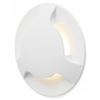 WARNMA III LED 1X1W, IP54 Vestavné venkovní svítidlo do stěny, tři průzory, těleso kov, povrch lak bílá/černá/hliník mat, difuzor plast mat, LED 1x1W, teplá 3000K, 130lm, Ra80, 230V, IP54, tř.2. rozměry d=50mm h=91mm