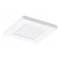 NOMINA SQUARE 1X35W GU5,3 Stropní vestavné svítidlo čtvercové, těleso plast bílá lesk, difuzor plast opál, pro žárovku 1x35W, GU5,3, 12V, do koupelny IP44/IP20, tř.2. rozměry 90x90x6mm