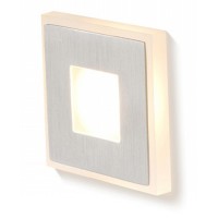 KVANA LED 1X3W Vestavné svítidlo do stěny, těleso kov, povrch nikl šedostříbrná mat, difuzor plast mat, LED 1x3W, teplá 3000K, 270lm, Ra80, 230V, IP20, tř.2. rozměry 65x65x72mm