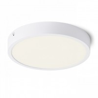 GREHAM LED 1X24W Stropní přisazené svítidlo, základna kov, povrch dle typu, difuzor plast opál, LED 1x22W, teplá 3000K, 2160lm, Ra80, 230V, IP20, tř.2. rozměry d=228mm h=34mm