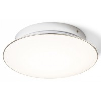 AVALA LED 1X24W E27 Stropní svítidlo, těleso kov, povrch chrom lesk, difuzor plast opál, LED 1x24W, teplá 3000K, Ra80, 230V, IP20, tř.1. rozměry d=336mm h=98mm