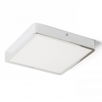 GREHAM SQUARE LED 1X24W STMÍVATELNÉ Stropní přisazené svítidlo čtvercové, základna kov, povrch dle typu, difuzor plast opál, LED 1x24W, teplá 3000K, 2160lm, Ra80, 230V, stmív TRIAC, IP20, tř.2. rozměry 228x228x34mm