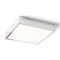 ELSDORF Stropní přisazené svítidlo, čtvercové, těleso kov, povrch chrom, difuzor plast opál, LED 12W/900lm, 24W/1700lm, teplá 3000K, Ra80, 230V, do koupelny IP44, rozměry dle typu.