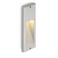 DAREN Vestavné svítidlo do stěny, těleso hliník, povrch šedostříbrná, LED 2W, teplá 3000K, 130lm/cca 6W žár, 230V, IP54, tř.1, 230x80x100mm, vč montážního boxu, svítí dolů