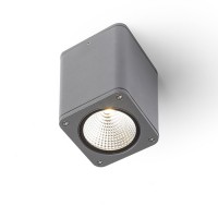 BRITA STROPNÍ črvercové LED 12W VENKOVNÍ IP54 Stropní, přisazené, venkovní bodové svítidlo, těleso hliník, povrch černá antracit, sklo čiré, LED 1x12W, teplá bílá, 3000K, 700lm 230V, IP54, tř.1, 100x100x140mm