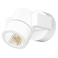 KLANTE  LED 6W IP44 Přisazené, bodové svítidlo, nastavitelný směr svícení, těleso hliník, povrch šedostříbrná, sklo čiré, LED 6W, teplá 3000K, 315lm/cca 20W žár, vyzař.úhel 80°, 230V, IP44, tř.1, rozměry hlavice d=60mm, l=72mm