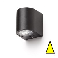 KOLA LED 1X3W IP54 Nástěnné venkovní bodové svítidlo, základna hliník, povrch šedočerná antracit, sklo čiré, LED 1x3W, teplá 3000K, 1x213lm, 230V, IP54, tř.1, 80x65x90mm, svítí dolů