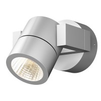 KLANTE  LED 6W IP44 Přisazené, bodové svítidlo, nastavitelný směr svícení, těleso hliník, povrch šedostříbrná, sklo čiré, LED 6W, teplá 3000K, 315lm/cca 20W žár, vyzař.úhel 80°, 230V, IP44, tř.1, rozměry hlavice d=60mm, l=72mm
