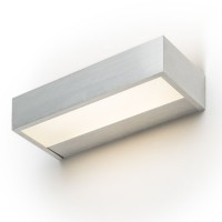 QUADRA LED 16W Nástěnné svítidlo, těleso hliník, povrch bílá, nebo broušený hliník, difuzor sklo opál, LED 16W, nebo 33W, teplá 3000K, 230V, IP20, tř.1, rozměry dle typu, svítí nahoru/dolů