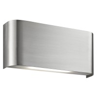 GREFE WALL LED 1X10W Nástěnné svítidlo, těleso kov, povrch chrom šedostříbrná mat, difuzor plast mat, LED 1x10W, teplá 3000K, 600lm, 230V, IP20, tř.1. rozměry 80x180x40mm, svítí nahoru/dolů