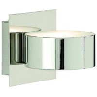 GRUHOTA WALL 1X7W G9 Nástěnné svítidlo, těleso kov, povrch chrom stříbrná lesk, difuzor plast mat, pro žárovku 1x7W, G9, 230V, IP20, tř.1. rozměry 80x80x110mm