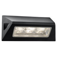 GERTAD WALL LED 1X3W IP44 Nástěnné venkovní svítidlo, těleso hliník, povrch lak černá mat, krycí sklo čiré, LED 1x3W, neutrál 4000K, 240lm, 230V, IP44, tř.1. rozměry 110x210x70mm
