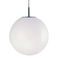 BOWLA Závěsné svítidlo, základna kov, povrch chrom mat, difuzor sklo opál, pro žárovku 1x60W, E27, 230V, IP20, d=300mm, l=1200mm