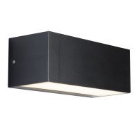 NERENCO WALL BIG LED 1X14W IP65 Nástěnné venkovní svítidlo, těleso hliník, povrch černá mat, difuzor plast mat, LED 1x14W, neutrál 4000K, 550lm, stmívatelné TRIAC, 230V, IP65, tř.2. rozměry 100x220x90mm, svítí nahoru/dolů