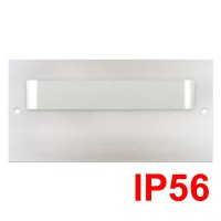 TANGO MAX SHORT Vestavné svítidlo do stěny, obdelníkové, těleso hliník, LED 1,6W, teplá bílá 3000K, denní bílá 6000K, 10V DC, IP56, rozměry 143x73mm, mont.otvor 2x d=60mm, montážní box samostatně, svítí dolů