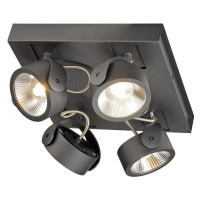 IMOLA 4 LED 60W, TEPLÁ 3000K, BÍLÁ/ČERNÁ, čtverec Stropní nebo nástěnné bodové svítidlo, nastavitelný směr svícení, těleso hliník a plast, povrch černá, bílá s černými prvky, LED 60W, 3000lm, teplá 4000K, 230V, IP 20, tř. 1, rozměry 280x290x160mm, stmívatelné.