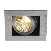 ALU BOX I 1x50W ČERNÁ MAT Vestavné, bodové, svítidlo výklopné +-20°, těleso kov, povrch černá, rámeček hliník, povrch broušený, pro žárovku 1x50W, ES50, 230V, IP20, tř.1, 90x90x130mm