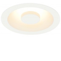 CERES LED 15W Stropní vestavné svítidlo, těleso hliník a ocel, povrch vnější bílá, LED 15W, 810lm, teplá 3000K, stmívatelné TRIAC, 230V, IP20, rozměry d=140mm.