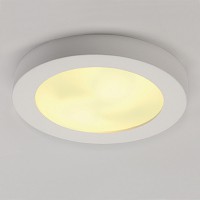 GL105 E27 Svítidlo přisazené kruhové těleso sádra, povrch bílá 2x15W, E27, 230V, IP20, d=310mm, h=80mm