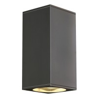 ODETA WALL 2X75W GU10 230V Nástěnné venkovní svítidlo, těleso hliník antracitová, difuzor sklo, pro žárovku 2X75W, GU10, 230V, IP44, rozměry 275X135X130mm, svítí nahoru/dolů