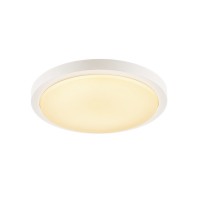 SONU LED 3000K 1430LM 100-277V IP44 Stropní stropní nebo nástěnné venkovní svítidlo, těleso hliník, povrch bílá, antracitová, difuzor plast, LED teplá 3000K, 1430lm, 100-277V, IP44, rozměry d=300mm h=65mm