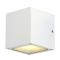PLAYGROUD CUBE Nástěnné svítidlo těeso hliník povrch bílá, černá antracit, hnědá rezavá, difuzor sklo mat, pro LED 2x9W, GX53, 230V, IP44, zař.tř.1, rozměry 115x108x110mm, svítí nahoru/dolů