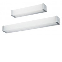 ELBASAN LED 8W, 16W, IP44 Nástěnné svítido do koupelny, těleso hliník a plast, povrch chrom, difuzor plast opál, LED 8W/600lm, 16W/1300lm, neutrální 4000K, 230V, do koupelny IP44, tř.2, rozměry dle typu.