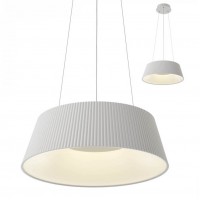 CERRIK S Závěsné svítidlo, těleso kov, povrch bílá mat/hnědá mat/šedá mat, difuzor plast opál, LED 36W, 2752lm, neutrální 4000K, 230V, Ra85, IP20, tř.1, rozměry d=455mm, h=150mm, vč. závěs lanka h=1100mm, lze zkrátit.