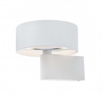 ARKYRIA WL 6W Nástěnné svítidlo, těleso kov, povrch bílá mat/mosaz/černá mat, difuzor plast opál, LED 6W, teplá 3000K, 347lm, 230V, IP20, tř.2, rozměry d=150mm, h=125mm, svítí nahoru/dolů.