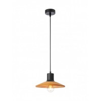 VALEZ HL 1x42W E27 Závěsné svítidlo, základna kov, povrch černá, stínítko dřevo světlé, pro žárovku 1x42W, E27, 230V, IP20, tř.1, rozměry dle typu.