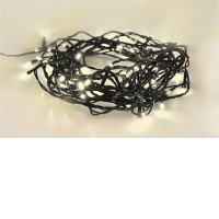 LED bílá svítí/bliká IP44, 10m 20m 30m 40m 50m Vánoční řetěz na stromeček, venkovní, svítící část 5m/50LED, 10m/100LED, 20m200LED, 30m/300LED, 50m/500LED, denní, nebo teplá, svítí stále, nebo 8  fukncí prolínání/blíkání, časovač, 230V, IP44, zelený kabel