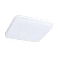 SALVINIA SQ Venkovní stropní přisazené svítidlo, těleso plast, povrch bílá, difuzor plast opál, LED 15W/1150lm, 24W/1920lm, neutrální 4000K, 230V, Ra80, IP54, rozměry 220x220x50mm.