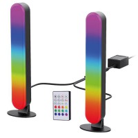 LOREN 200lm RGB Náladové osvětlení k PC hře, těleso kov, povrch černá, dif plast opál, LED 200lm, teplá 3000K, dálk. ovl. stmív a RGB, IP20, rozměry 250x30x40mm, napájení USB kabelem.