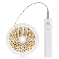 LED pásek 30xSMD LED pásek, senzor pohybu + soumrakový senzor, těleso plast, povrch bílá, 30 x SMD 2835 LED, 200lm, teplá 3000K, baterie, 4xAAA, IP20, rozměry l=1000mm.