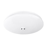 LUKS 18W PIR Stropní svítidlo, PIR senzor pohybu, dosah 6m, záběr 110°, čas 15s,45s,5min, základna kov, povrch bílá, difuzor plast opál, LED 18W, 1260lm, teplá 3000K, 230V, IP20, tř.1, rozměry d=330mm, h=60mm.