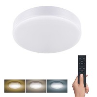 HOSE LED 25-36W, CCT Stropní svítidlo, těleso kov, povrhc bílá, difuzor plast opál, LED 25W-36W, 2160lm, CCT nastav. teplota teplá 3000K-denní 6000K, dálk. ovl. stmív, 230V, IP20, rozměry d=300mm, h=70mm.