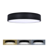 VOLAR 36W, 48W CCT Stropní svítidlo, těleso plast černý, dif plast opál, LED 36W/48W, přepín. lze nastavit CCT teplá 3000K - denní 6000K, 230V, IP20, rozměry dle typu.