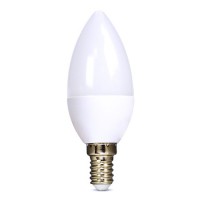 LED žárovka svíčková opál Světelný zdroj LED žárovka svíčková, materiál kov, difuzor plast opál, LED 4W/340lm, 6W/510lm, E14, teplá 3000K/neutrální 4000K, 230V, střední životnost 20.000h, rozměry d=37mm, h=104mm.