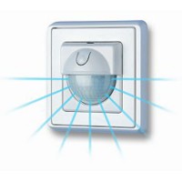WATCHO-01 180°, 200W/1000W do KU68 PIR - Nástěnný infračervený senzor pohybu do instalační krabice KU68, záběr 180°, dosah 8m, max zátěž 200W/1000W, 230V, IP20, čas 10s-30min, 2-2000lx, 81x81x58mm, fce tvaleho sepnutí vypnutí, vhodný pro spínání i malých příkonů.