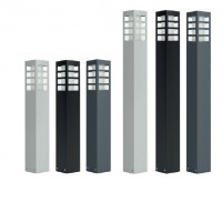 TASI III Sloupkové venkovní svítidlo, těleso hliník, povrch černá, stříbrná nebo šedočerná, difuzor plast opál, pro žárovku 1x18W, E27, 230V, IP54, rozměry dle typu