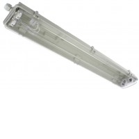 FOREN T8/G13 2x60/150, IP65 Průmyslové svítidlo prachotěs, těleso plast bílá, kryt plast čirý, pro 2xLED zářivku, T8/G13, těleso plast bílá, kryt plast čirý, 230V, IP65,  rozměry 60x107mm, l=650mm/1560mm,LED zářivku samostatně, jednostranné zapojení