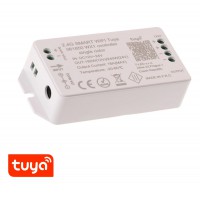 SMART stmívač SMART stmívač pro jednobarevné LED 192W, TUYA WiFi, dosah až 30m, vstup 12-24V, rozměry 100x47x23mm.