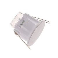 RF senzor pohybu 1200W IP54 RF - Kvalitní detektor stropní vestavný, čidlo, detektor přítomnosti, 1200W, senzor pohybu pro osvětlení, záběr 360°, dosah 6m, 10s-12min, 3-2000Lx, 230V, IP54, d=76mm, h=66,2mm.